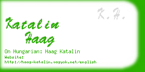 katalin haag business card